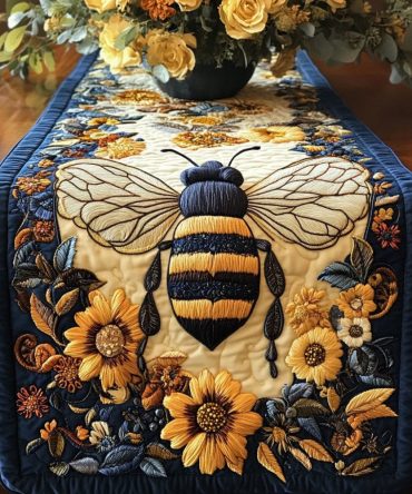 Royal Hive Quilted Table Runner