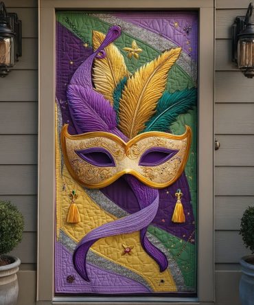 Royal Masque Quilted Door Cover