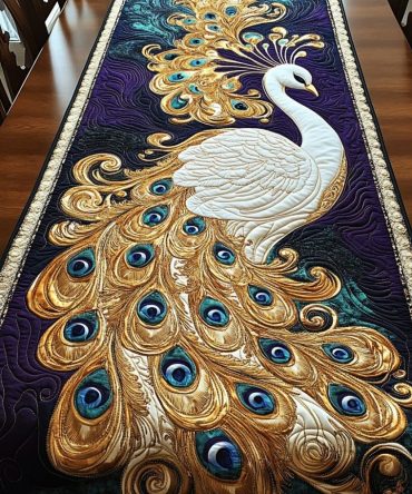 Royal Plumage Quilted Table Runner