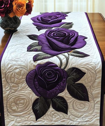 Royal Roses Quilted Table Runner