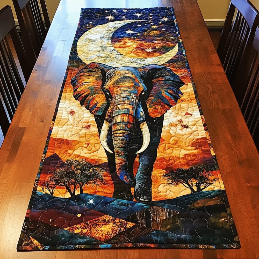 Royal Stomp Quilted Table Runner
