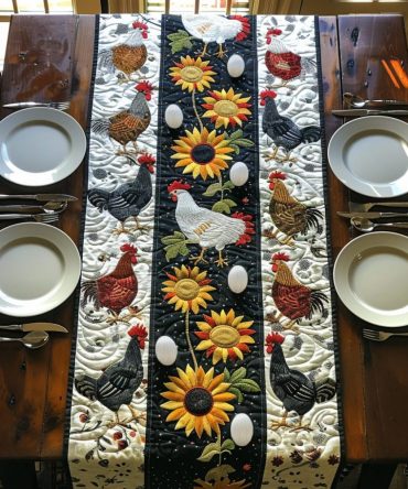 Rustic Farmhouse Quilted Table Runner
