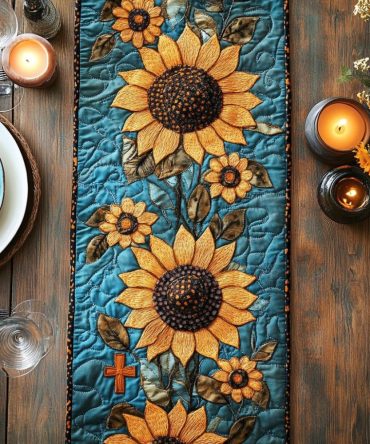 Rustic Bloom Quilted Table Runner