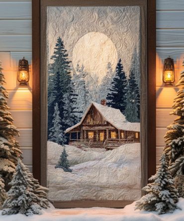 Rustic Cabin Quilted Door Cover