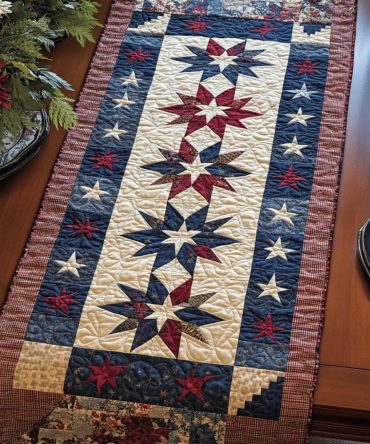 Rustic Charm Quilted Table Runner