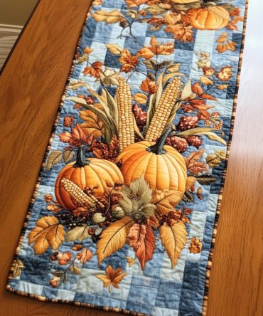 Rustic Cornucopia Quilted Table Runner