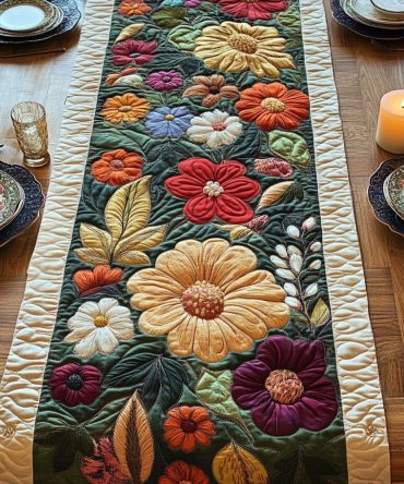 Rustic Elegance Quilted Table Runner