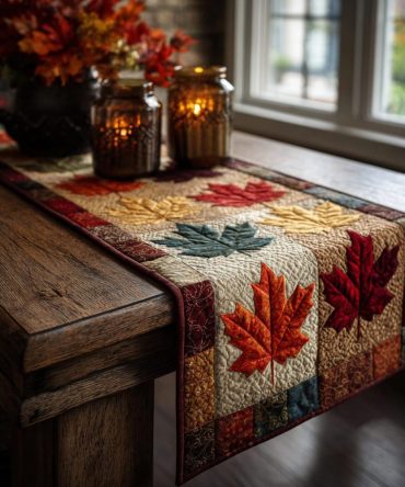 Rustic Fall Quilted Table Runner