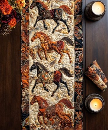 Rustic Gallop Quilted Table Runner