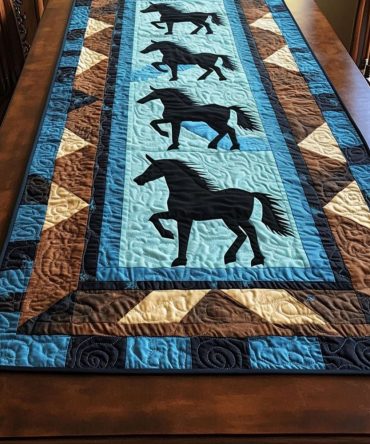 Rustic Melody Quilted Table Runner