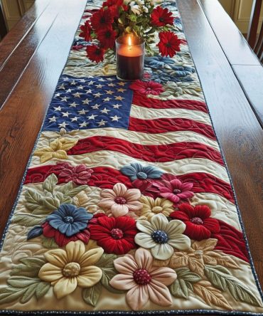Rustic Patriot Quilted Table Runner