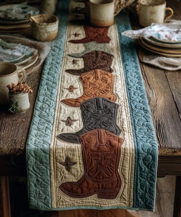 Rustic Spurs Quilted Table Runner