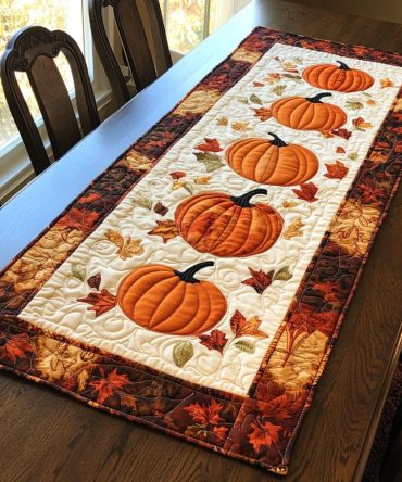 Rustic Sunset Quilted Table Runner