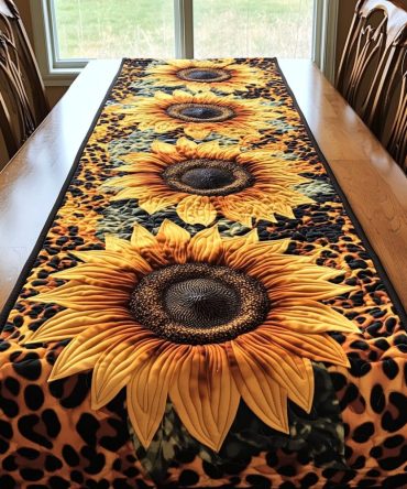 Rustic Sunshine Quilted Table Runner