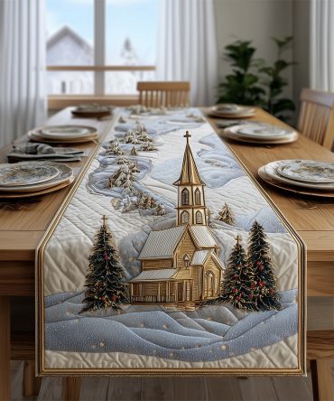 Rustic Winter Blessing Quilted Table Runner