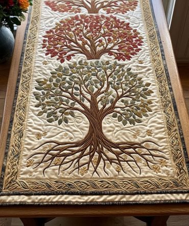 Sacred Branches Quilted Table Runner