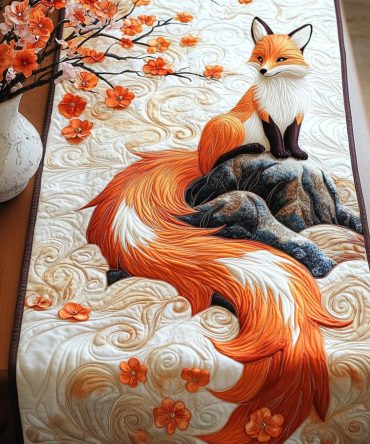 Sacred Fox Quilted Table Runner