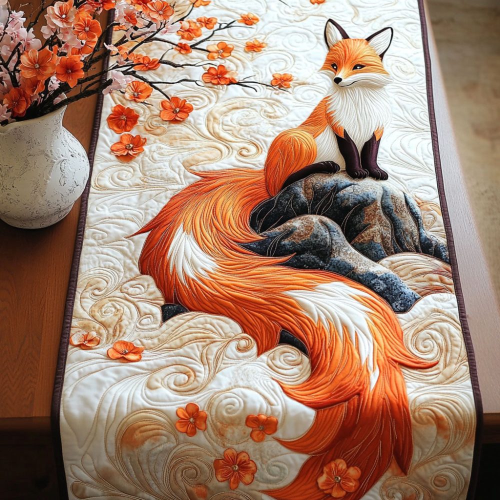 Sacred Fox Quilted Table Runner