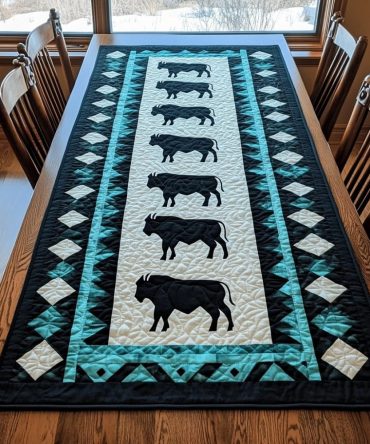 Sacred Herd Quilted Table Runner