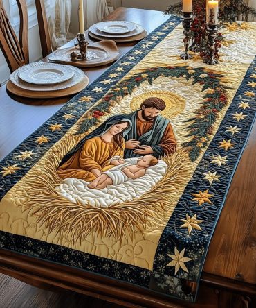 Sacred Night Quilted Table Runner