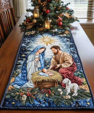 Sacred Night Of Hope Quilted Table Runner