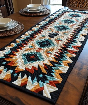 Sacred Shapes Quilted Table Runner