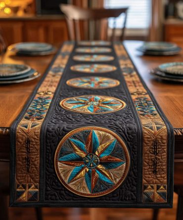 Sacred Winds Quilted Table Runner
