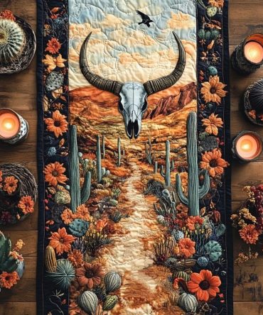 Saguaro Sunset Quilted Table Runner