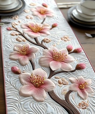 Sakura Dreamscape Quilted Table Runner
