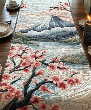 Sakura Harmony Quilted Table Runner