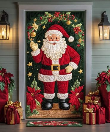 Santa Bliss Quilted Door Cover