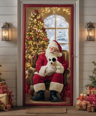 Santa Cheer Quilted Door Cover