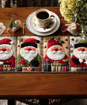 Santa Cheer Quilted Table Runner