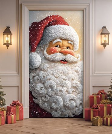 Santa Classic Quilted Door Cover