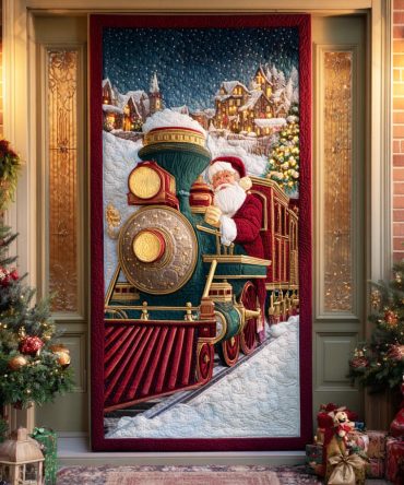 Santa Express Track Quilted Door Cover