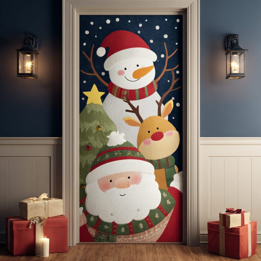 Santa Harmony Quilted Door Cover