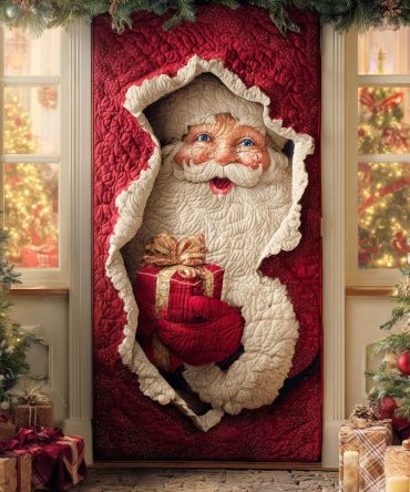 Santa Night Magic Quilted Door Cover