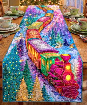 Santa Rail Journey Quilted Table Runner