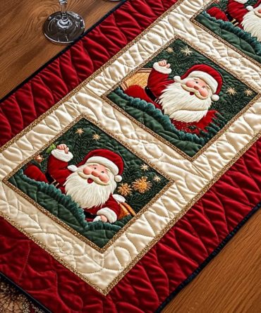 Santa Smiles Quilted Table Runner