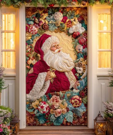 Santa Snowy Wish Quilted Door Cover