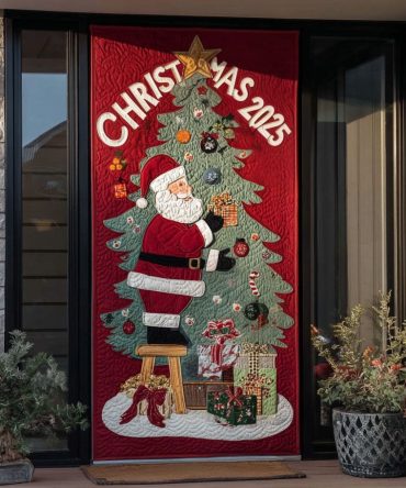 Santa Of The Season Quilted Door Cover