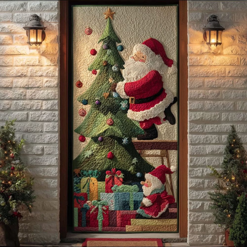 Santas Workshop Wonder Quilted Door Cover