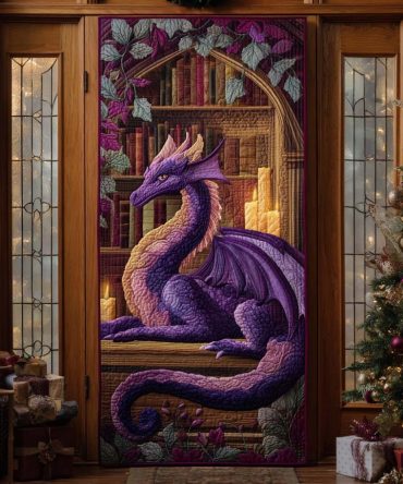 Sapphire Whisperer Quilted Door Cover