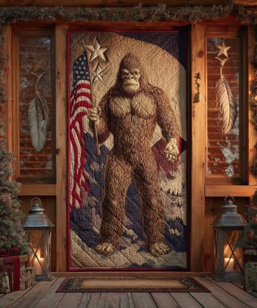 Sasquatch Spirit Quilted Door Cover