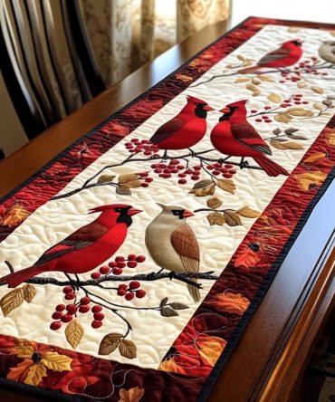 Scarlet Watch Quilted Table Runner