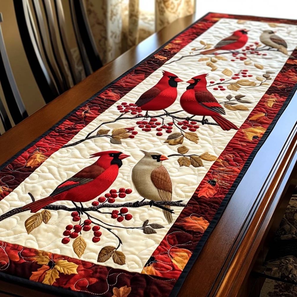 Scarlet Watch Quilted Table Runner