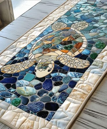Sea Sage Quilted Table Runner