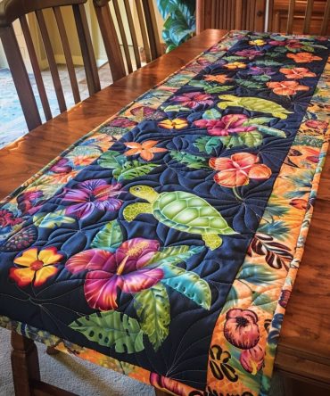 Sea Breeze Journey Quilted Table Runner