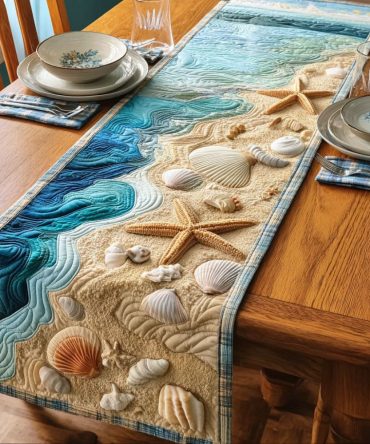 Sea Treasures Quilted Table Runner