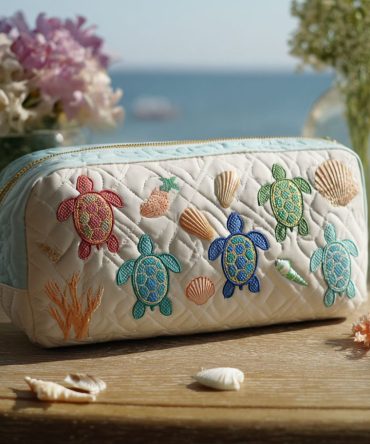 Sea Wanderer Quilted Makeup Bag